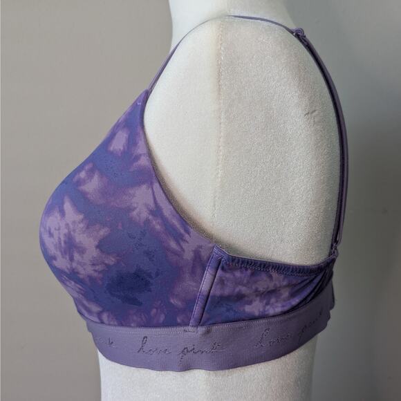 VS PINK Wear Everywhere Wireless Lightly Lined Purple Tie Dye Bra Size 38C - Picture 3 of 8